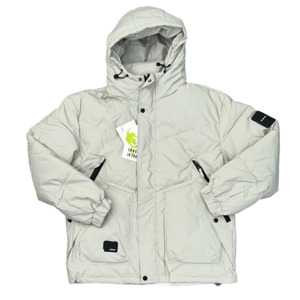 LONG IN FOR • Hooded Puffer Ski Jacket Coat Explorer PKNK - Picture 1 of 7